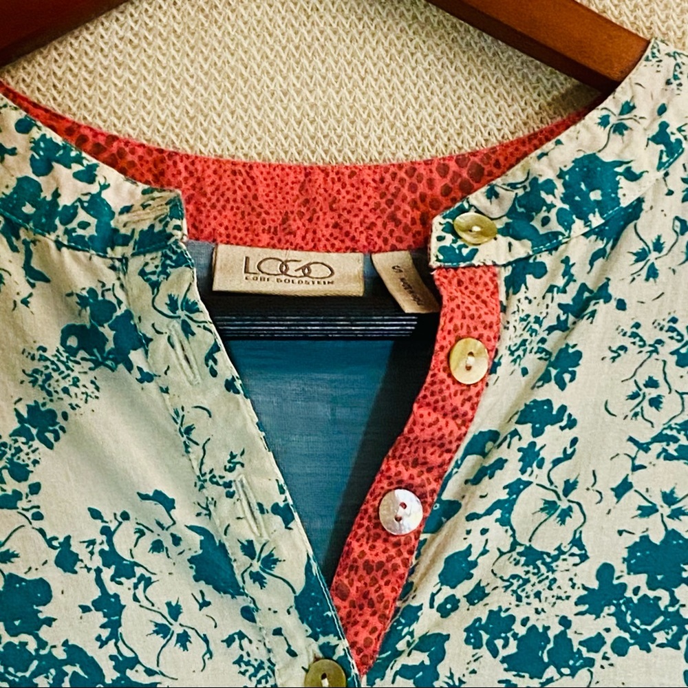 LOGO BY LORI GOLDSTEIN- turquoise tunic c